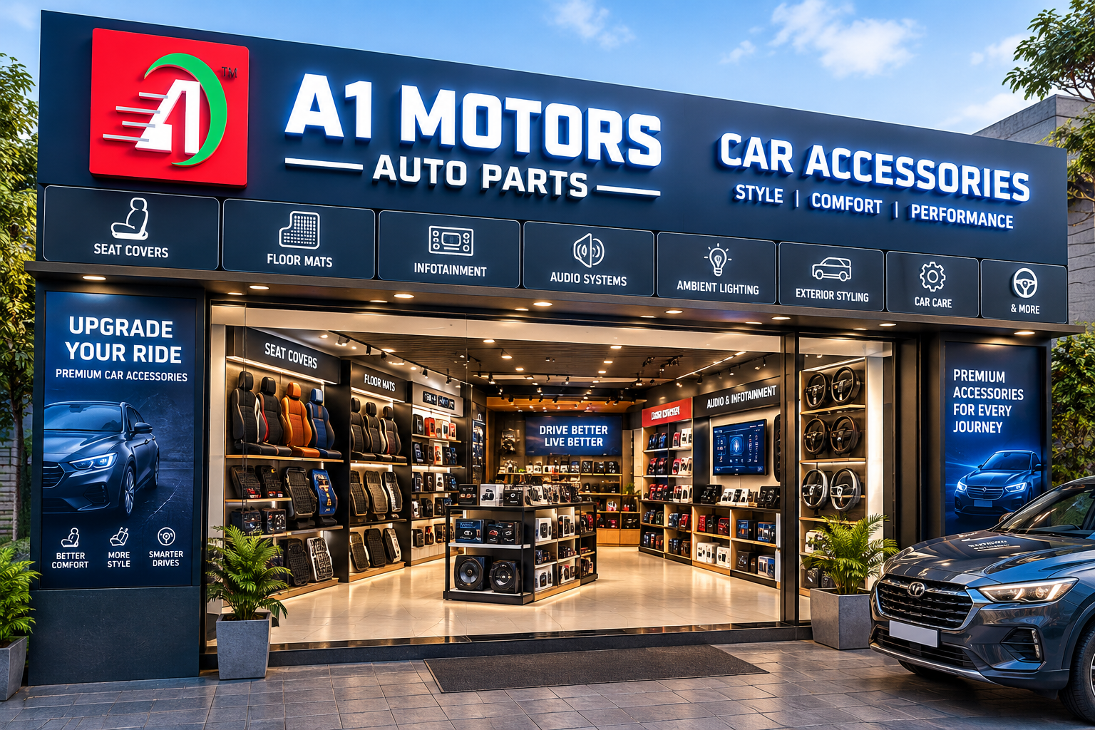 Premium Car Accessories in Mira Road | A1 Motors Auto Parts